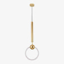 Suspension design ronde à LED et support dorée Jaxlong