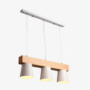 Suspension en bois avec abat-jour en métal Nordic