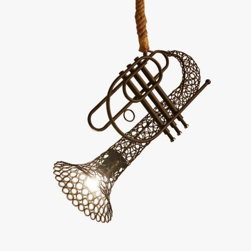 Suspension en forme de trompette en cage métalique Loft