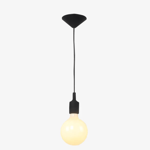 Coloured cord pendant light with bulb tea shop - vue 2 sur 10