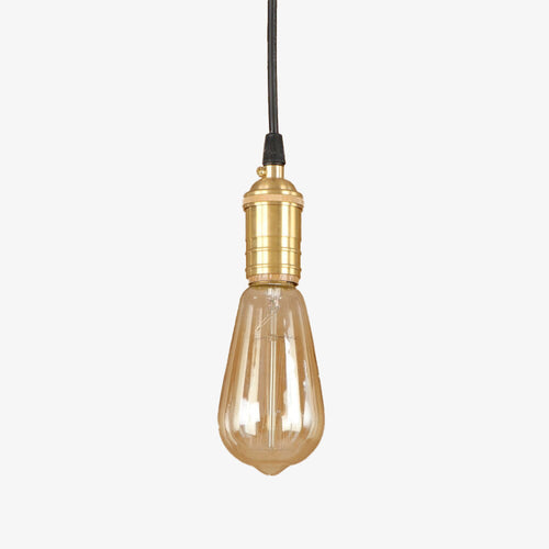 Suspension industrielle LED en métal doré Rayene