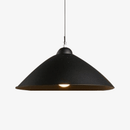 Suspension moderne avec abat-jour arrondi en métal à LED