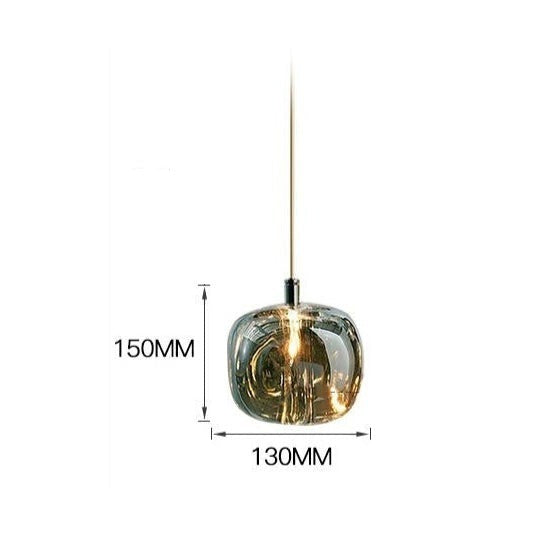 Suspension moderne en forme de pomme en verre Julye - vue 8 sur 8