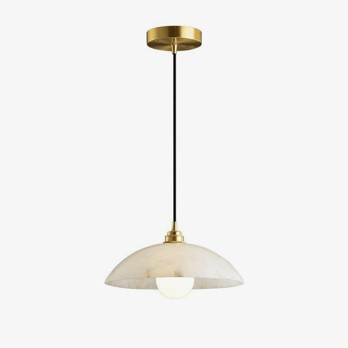 Suspension moderne en marbre blanc LED - vue 2 sur 8