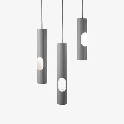 Suspension moderne LED avec tube cylindrique en aluminium Hotel