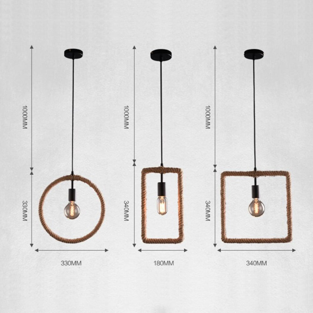 Suspension moderne LED en corde géometrique Hendese - vue 7 sur 7