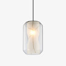 Suspension moderne LED marbre dans un prisme en verre Libe