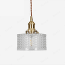 Suspension moderne LED métal et abat-jour en verre