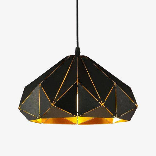 Suspension rustique noire polygonale Perforation