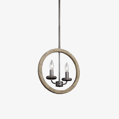 Suspension vintage LED avec deux bougies en métal Danyella