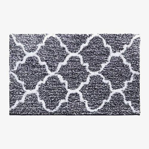 Tapis de bain rectangle en microfibres coloré à motifs Moro - vue 2 sur 9