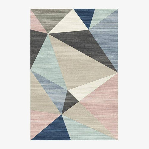 Tapis design géométrique rectangle multicolore Area - vue 2 sur 2