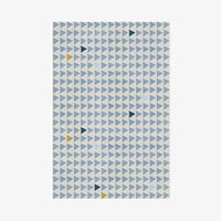 Tapis rectangle aux motifs géométriques bleus