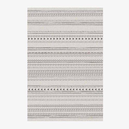 Tapis rectangle berbère moderne noir et blanc Splice