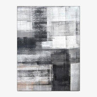 Tapis rectangle moderne noir et blancs Style B