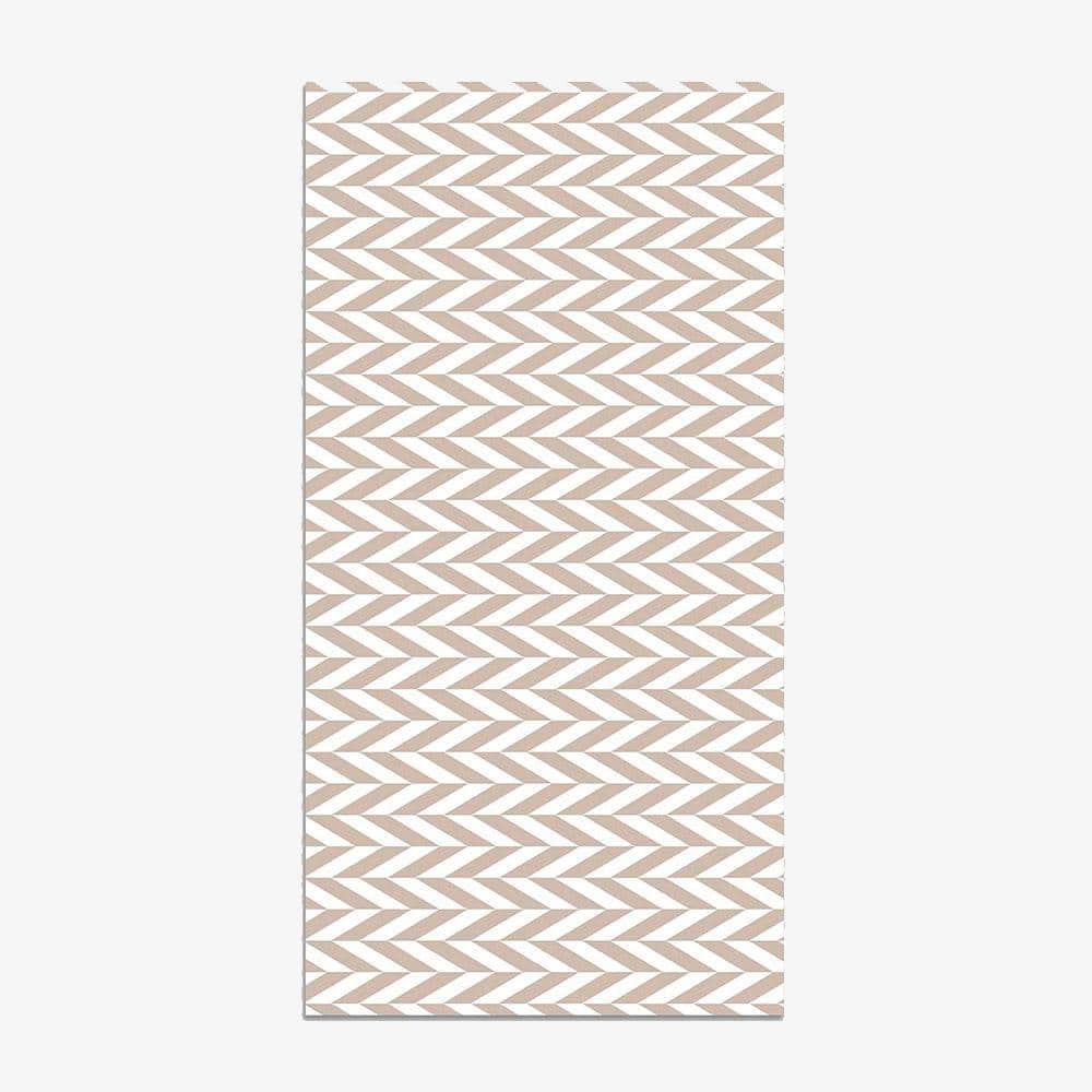 Tapis rectangle scandinave aux formes géométriques roses et blanches