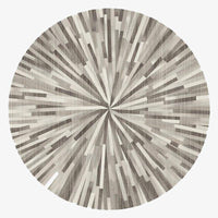 Tapis rond tons de gris moderne Tapete