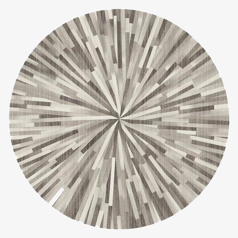 Tapis rond tons de gris moderne Tapete
