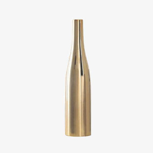 Vase design en céramique doré Mory B - vue 2 sur 3